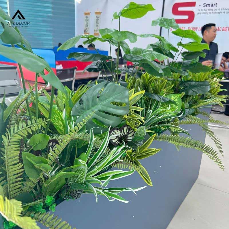 Thi công bồn cây giả decor văn phòng làm việc tại Long Biên - Hà Nội 5 thi công bồn cây giả tại long biên