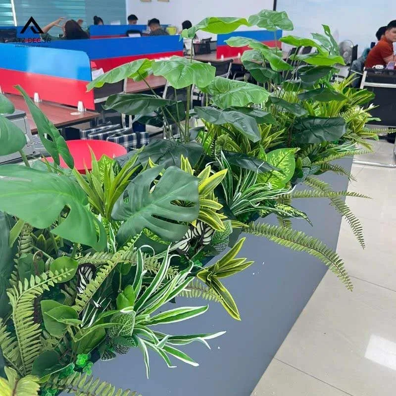 Thi công bồn cây giả decor văn phòng làm việc tại Long Biên - Hà Nội 1 thi công bồn cây giả tại long biên