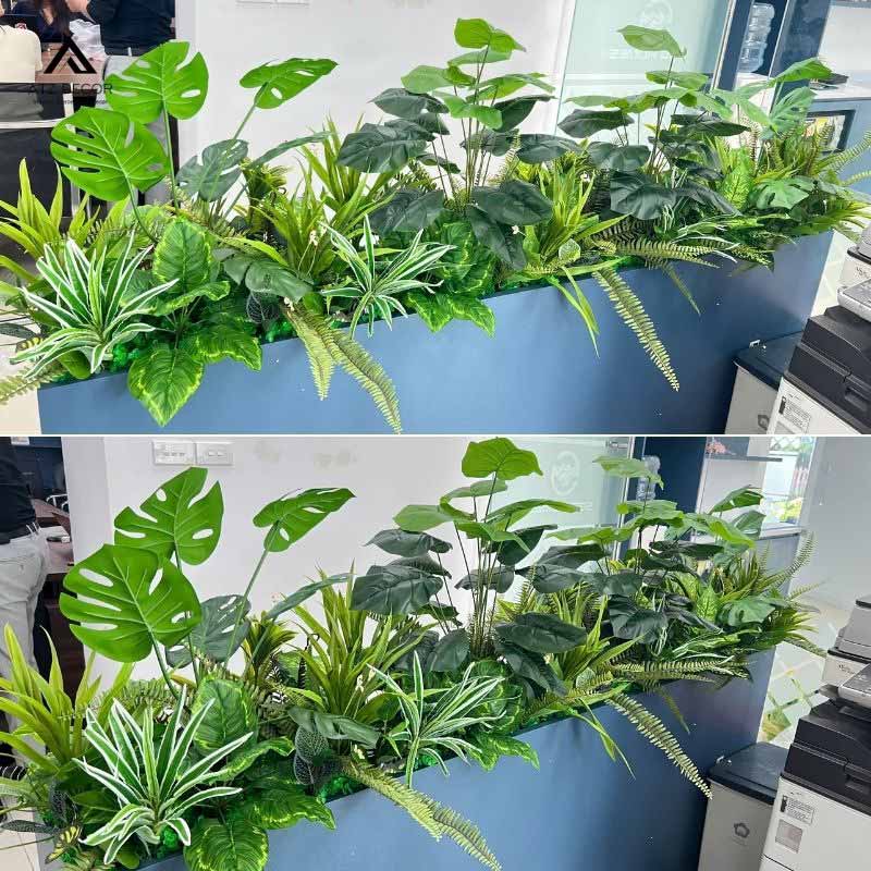 Thi công bồn cây giả decor văn phòng làm việc tại Long Biên - Hà Nội 4 thi công bồn cây giả tại long biên