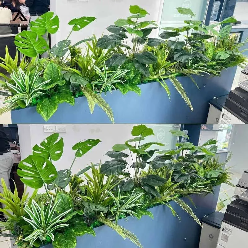 Thi công bồn cây giả decor văn phòng làm việc tại Long Biên - Hà Nội 2 thi công bồn cây giả tại long biên