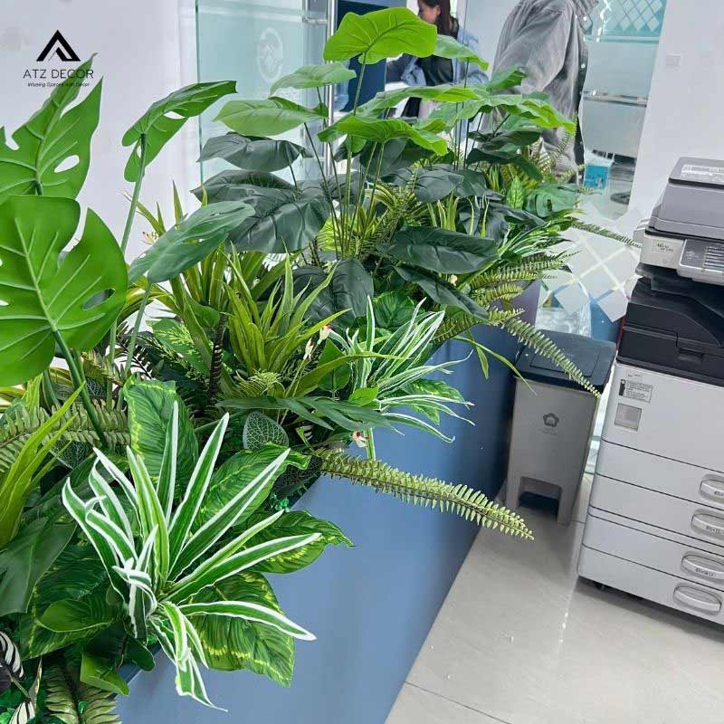 Thi công bồn cây giả decor văn phòng làm việc tại Long Biên - Hà Nội 3 thi công bồn cây giả tại long biên