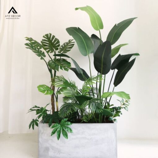bồn cây trong nhà giả