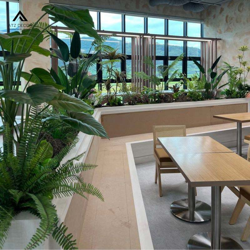 Bồn cây trong nhà giả trang trí bền đẹp, phù hợp với nhiều không gian 4 bồn cây trong nhà giả