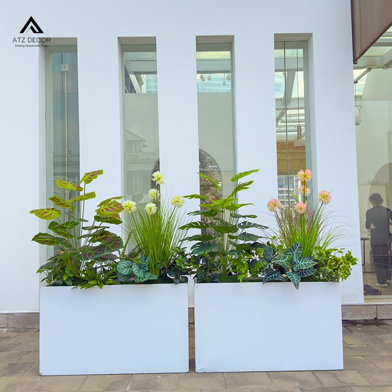 Bồn cây nhiệt đới giả đủ mẫu, đẹp mắt, chất lượng bền bỉ 5 bồn cây nhiệt đới giả