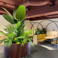 Bồn cây tròn giả trang trí đẹp mắt, phù hợp với nhiều không gian 11 bồn cây tròn giả