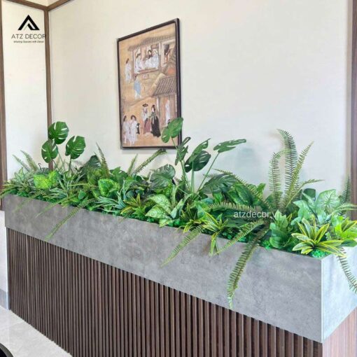 thi công cây giả nhà hàng