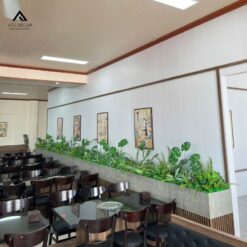 thi công cây giả nhà hàng
