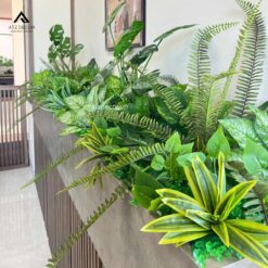 thi công cây giả nhà hàng
