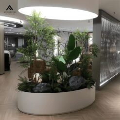 Bồn cây tròn giả trang trí đẹp mắt, phù hợp với nhiều không gian 10 bồn cây tròn giả