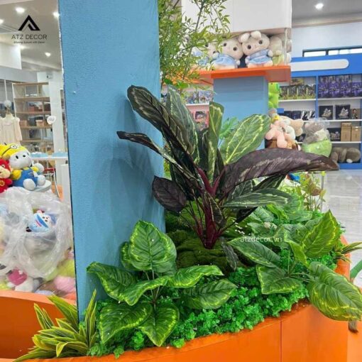 trang trí cây giả