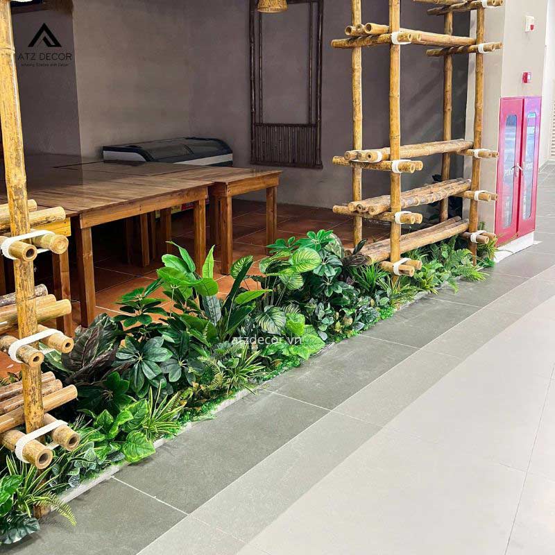 Trang trí cây giả nhà hàng Tuấn Rươi - Hải Phòng đẹp mắt 16 trang trí cây giả