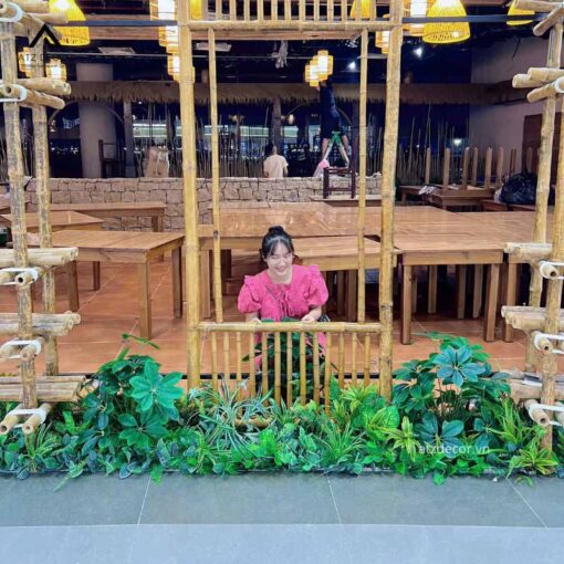 trang trí cây giả