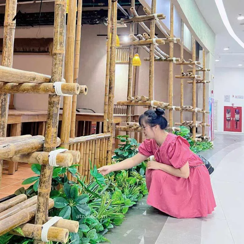 trang trí cây giả