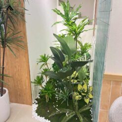 Thi công tiểu cảnh cây giả nhiệt đới xanh tươi tại Hoài Đức, Hà Nội 10 tiểu cảnh cây giả nhiệt đới góc nhà