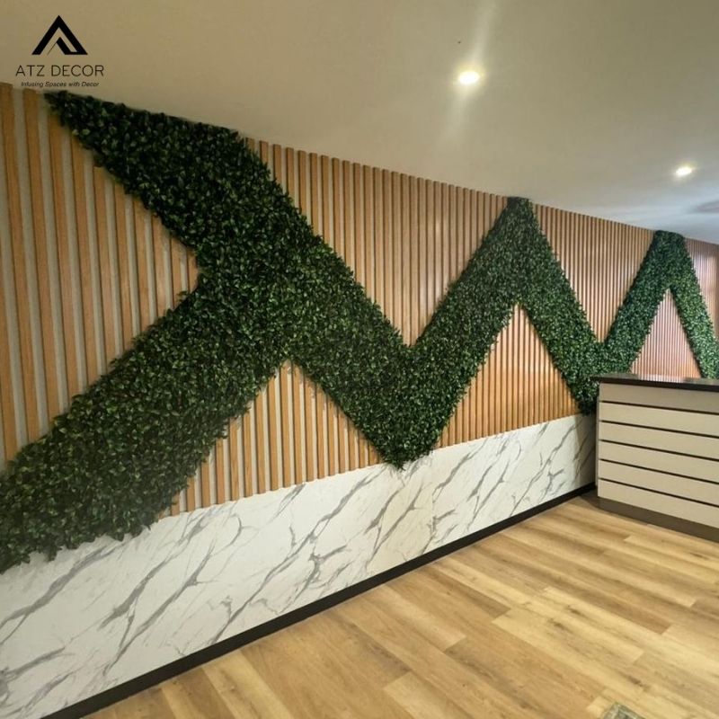 tường cây giả trong nhà