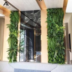 vách ngăn cây giả