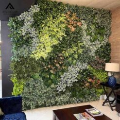 tường cây giả trong nhà