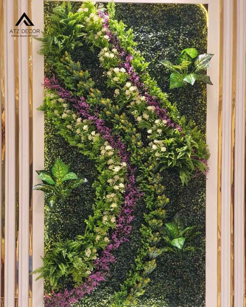 tường cây giả trong nhà