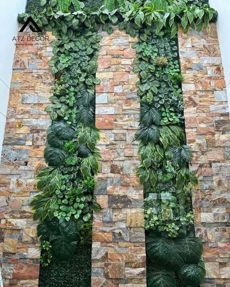 tường cây xanh giả trong nhà