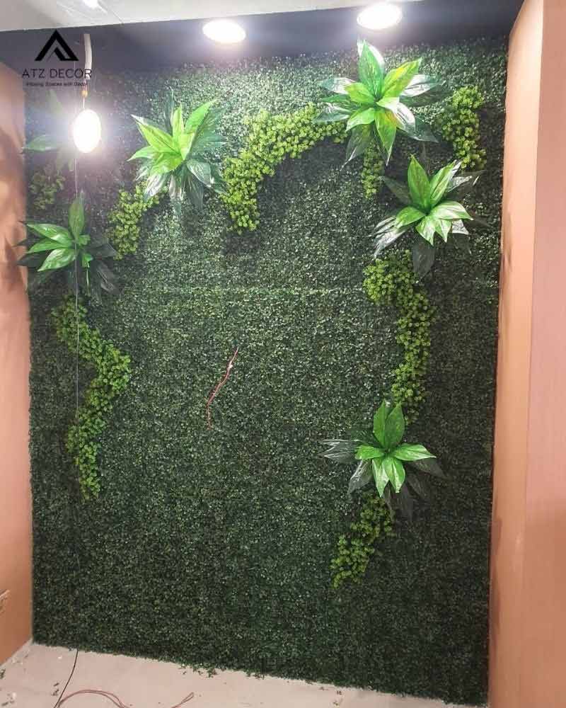tường cây giả trong nhà