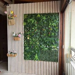 vách ngăn cây giả