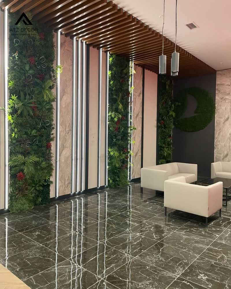 vách ngăn cây giả