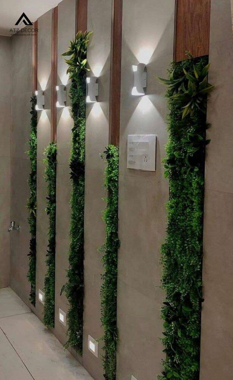 vách ngăn cây giả