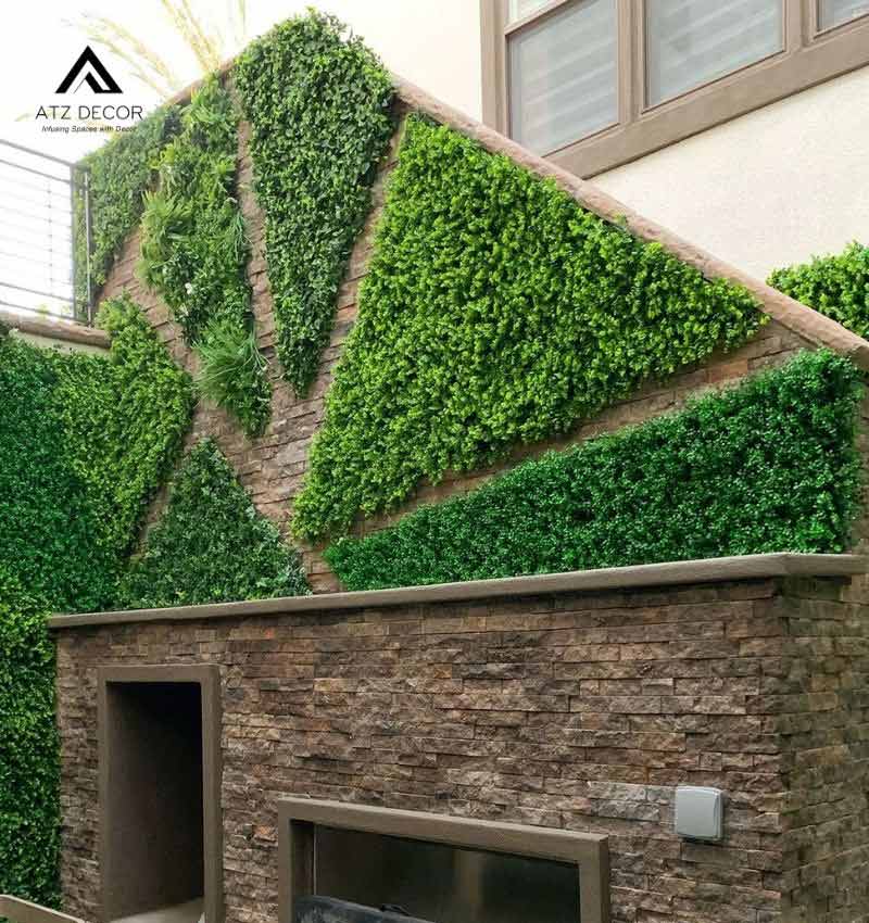 tường cây giả ngoài trời
