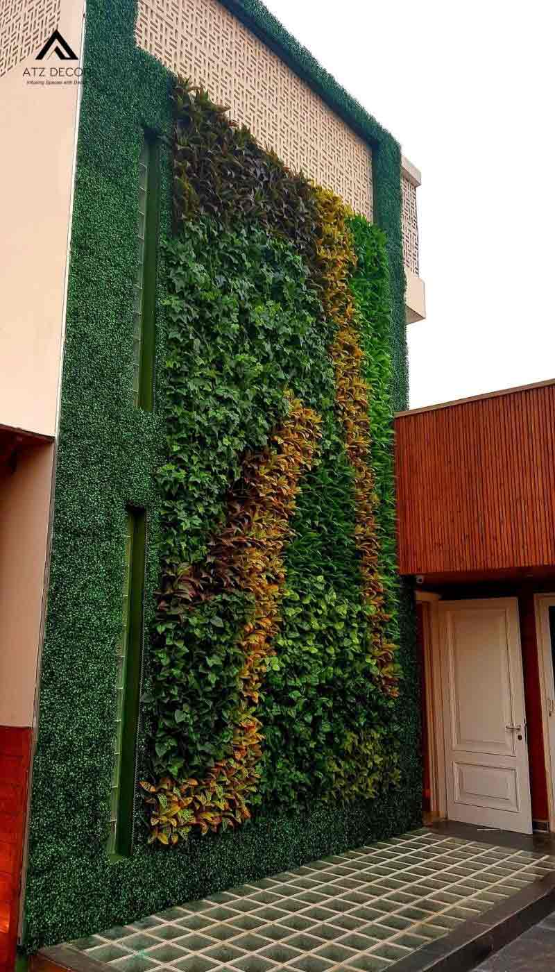 tường cây giả ngoài trời