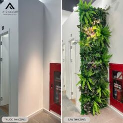 Thi công tường cây giả trang trí cửa hàng quần áo đẹp mắt 11 thi công tường cây giả trang trí cửa hàng quần áo