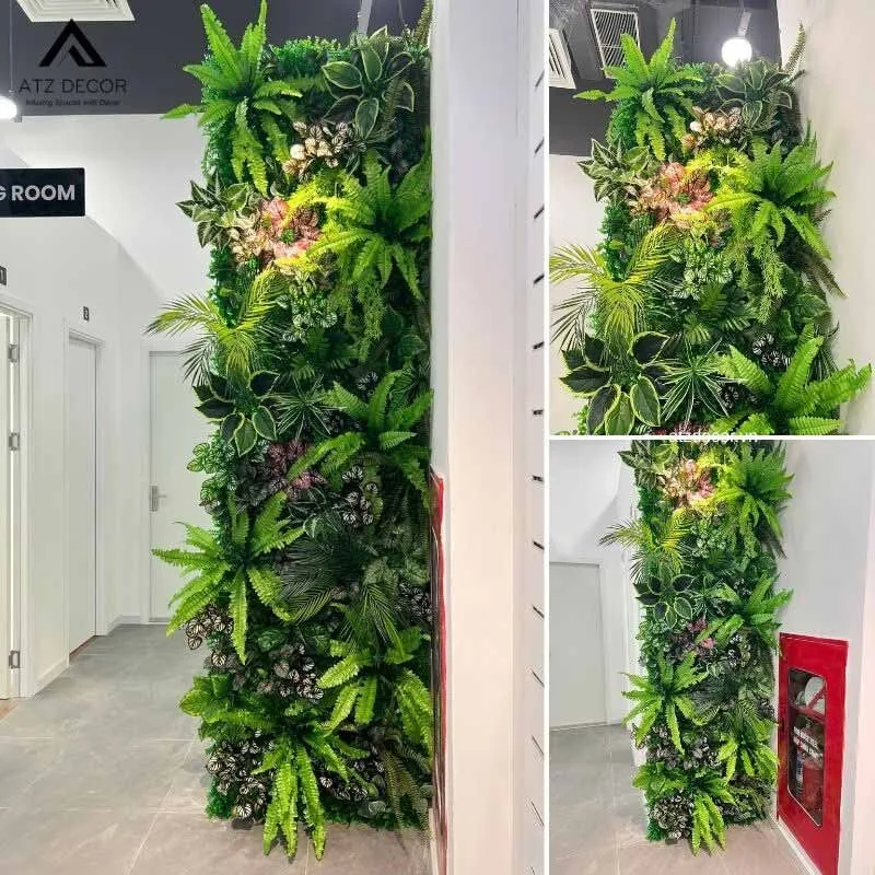 thi công tường cây giả trang trí cửa hàng quần áo