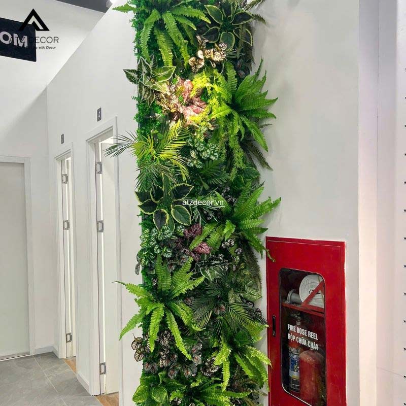 Thi công tường cây giả trang trí cửa hàng quần áo đẹp mắt 5 thi công tường cây giả trang trí cửa hàng quần áo