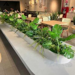 thi công bồn cây giả quán cafe