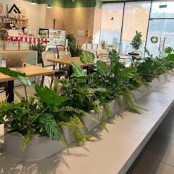 thi công bồn cây giả quán cafe