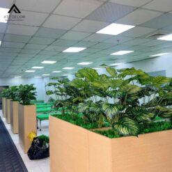 thi công bục cây giả khu công nghiệp