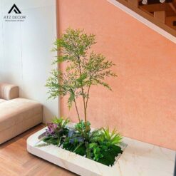 thi công tiểu cảnh cây giả gầm cầu thang