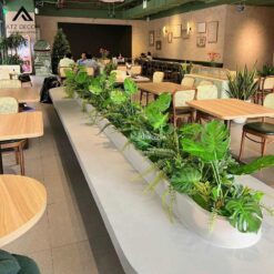 thi công bồn cây giả quán cafe