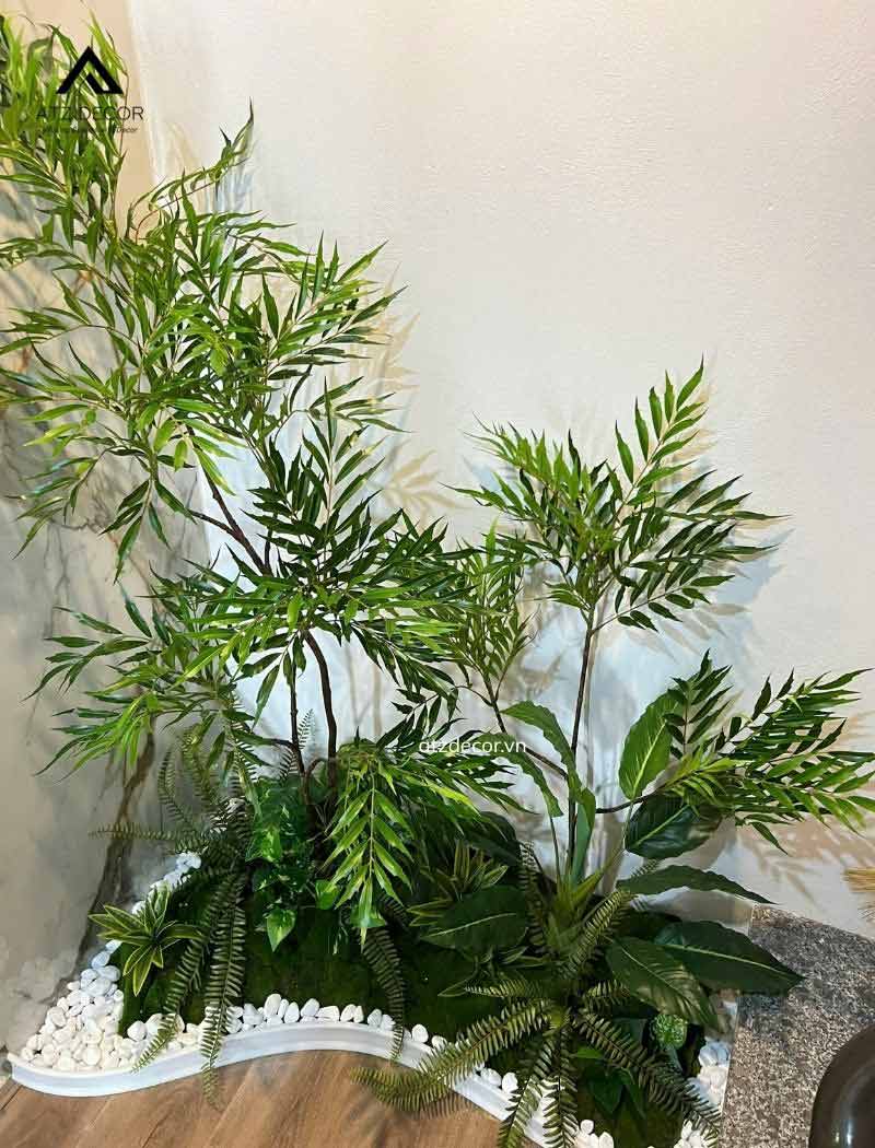 Thi công tiểu cảnh cây giả văn phòng Bảo Nhi Telcom trọn gói 11 thi công tiểu cảnh cây giả văn phòng bảo nhi