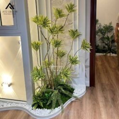 Thi công tiểu cảnh cây giả văn phòng Bảo Nhi Telcom trọn gói 6 thi công tiểu cảnh cây giả văn phòng bảo nhi