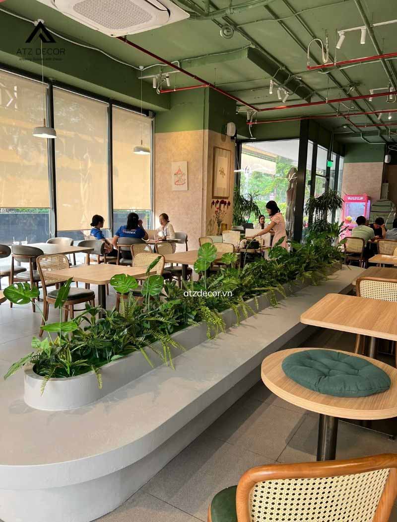 thi công bồn cây giả quán cafe