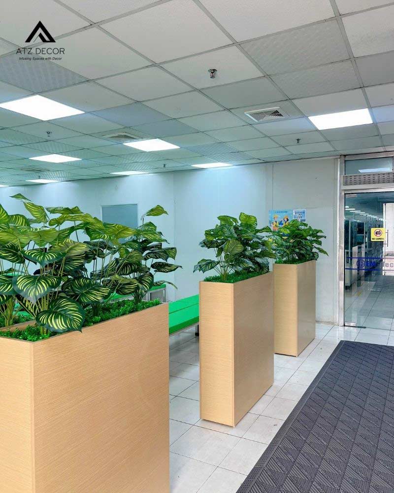 thi công bục cây giả khu công nghiệp