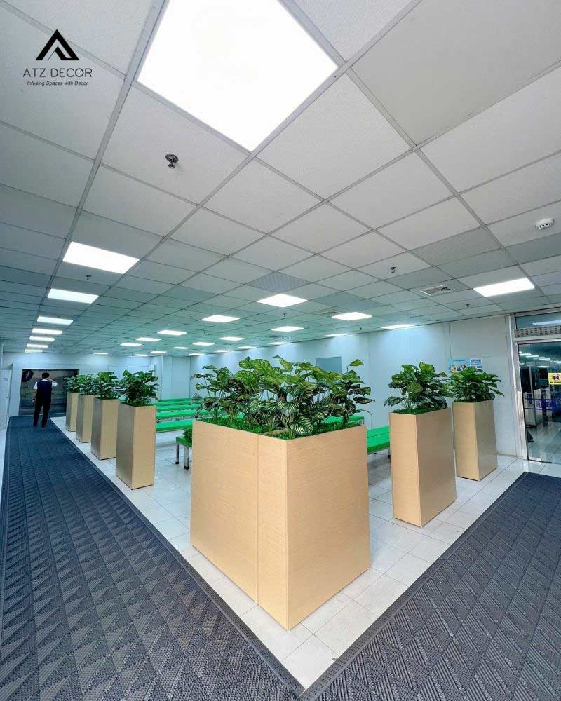 thi công bục cây giả khu công nghiệp