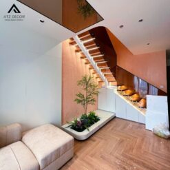 thi công tiểu cảnh cây giả gầm cầu thang