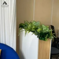 Thi công bục cây giả
