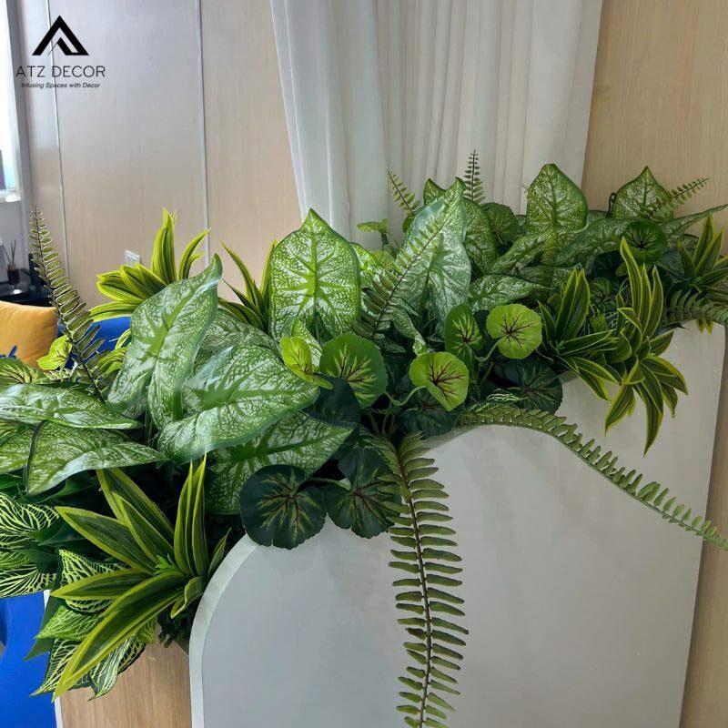 Thi công bục cây giả