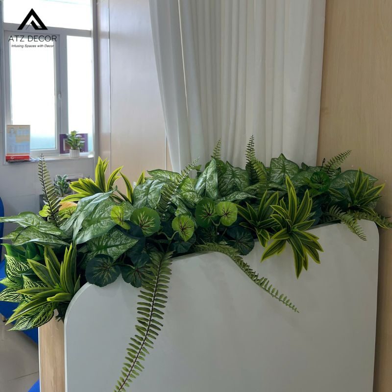 Thi công bục cây giả