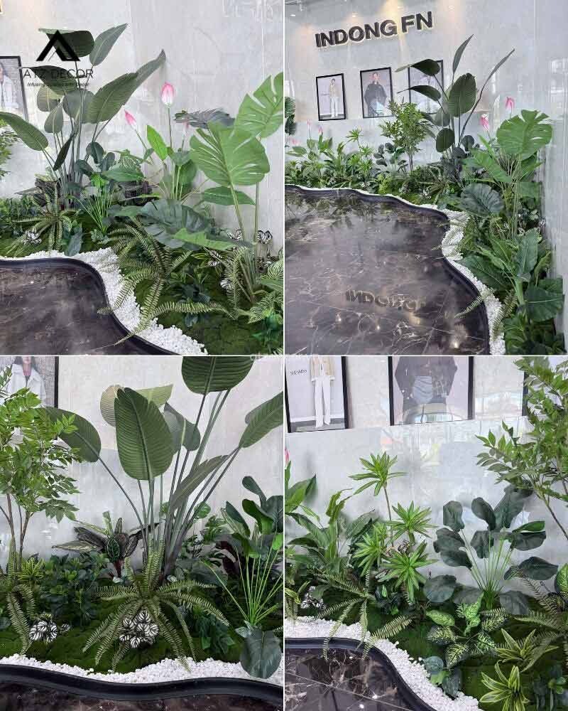 thi công tiểu cảnh cây giả tại hải phòng