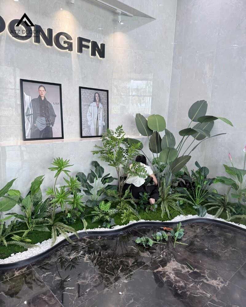 thi công tiểu cảnh cây giả tại hải phòng